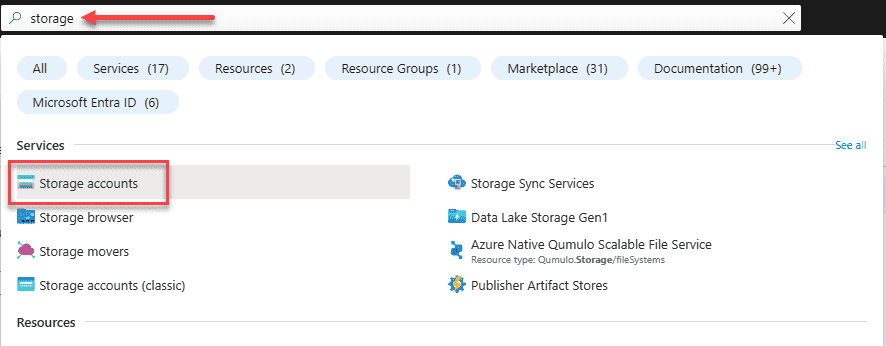 Create Azure Storage Accounts