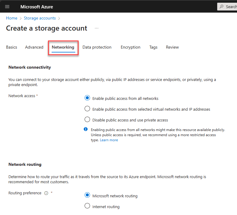 Create Azure Storage Accounts