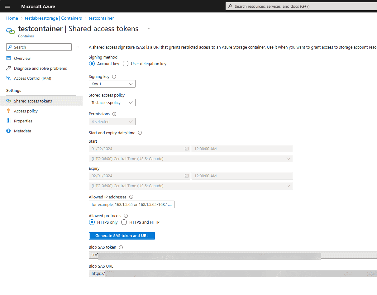 Configure Storage Access Policies