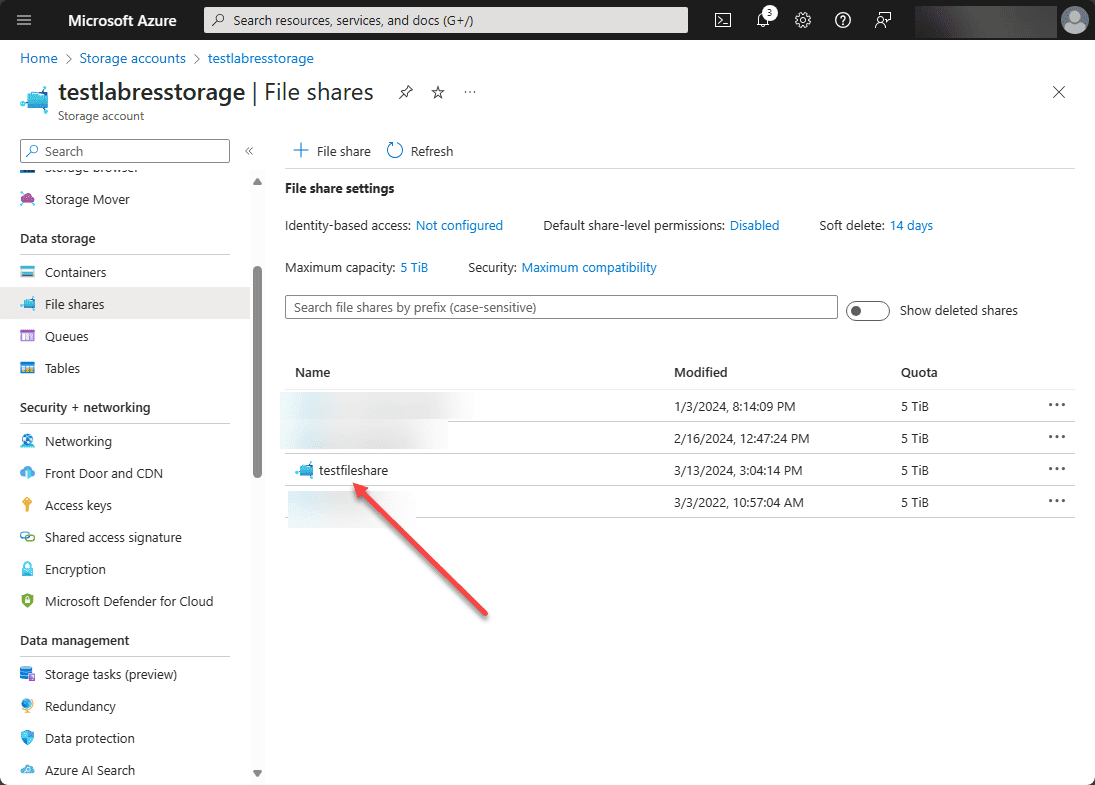 File Share in Azure