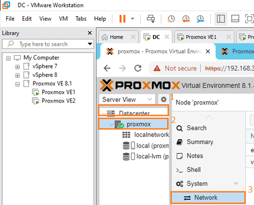 Configuration in Proxmox VE 8.1