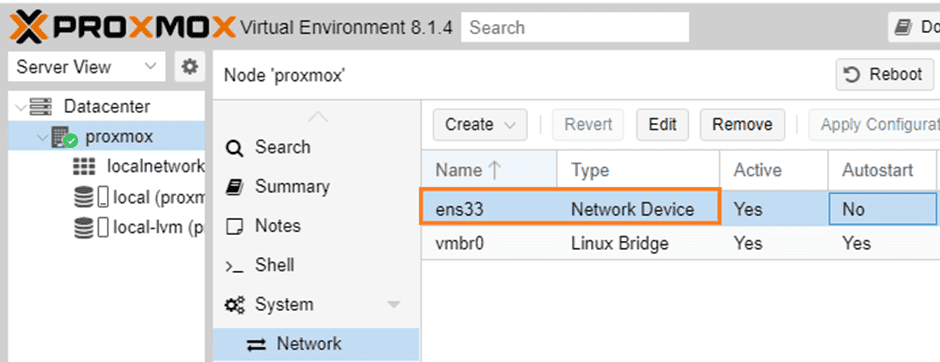 Configuration in Proxmox VE 8.1