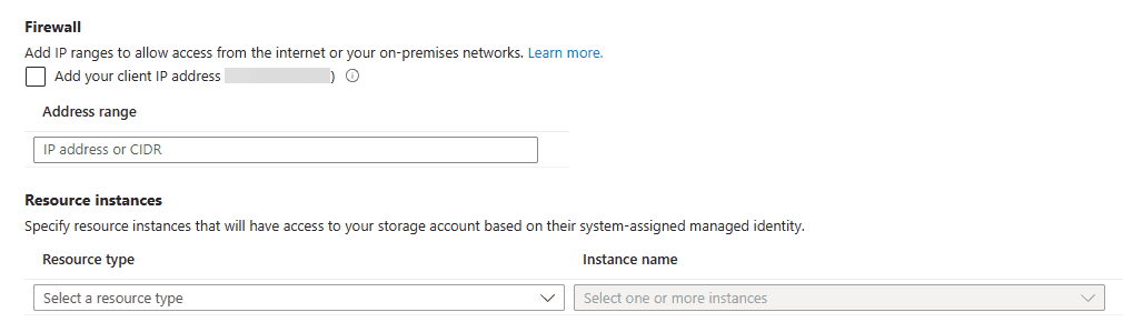 Configure Azure Storage