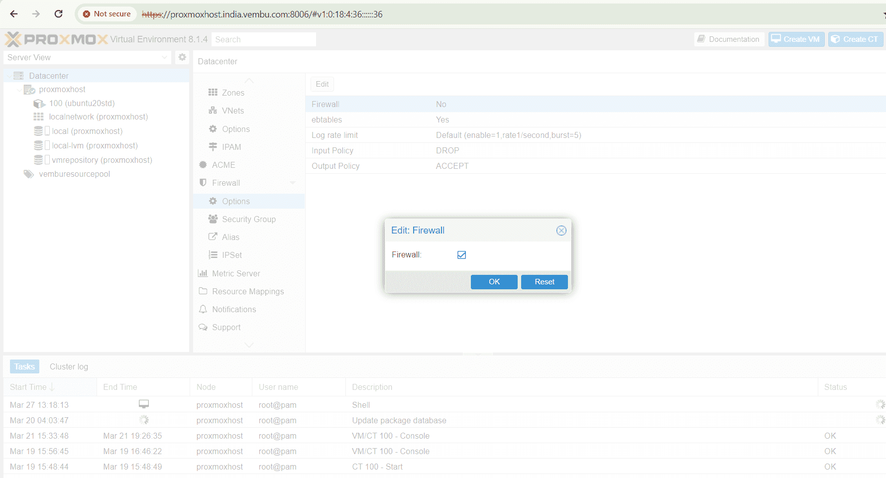 Proxmox VE Firewall