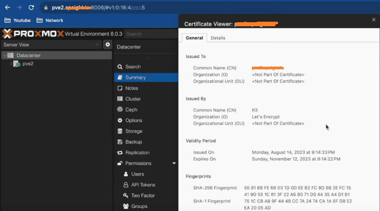 Managing Certificates in Proxmox VE 8.1