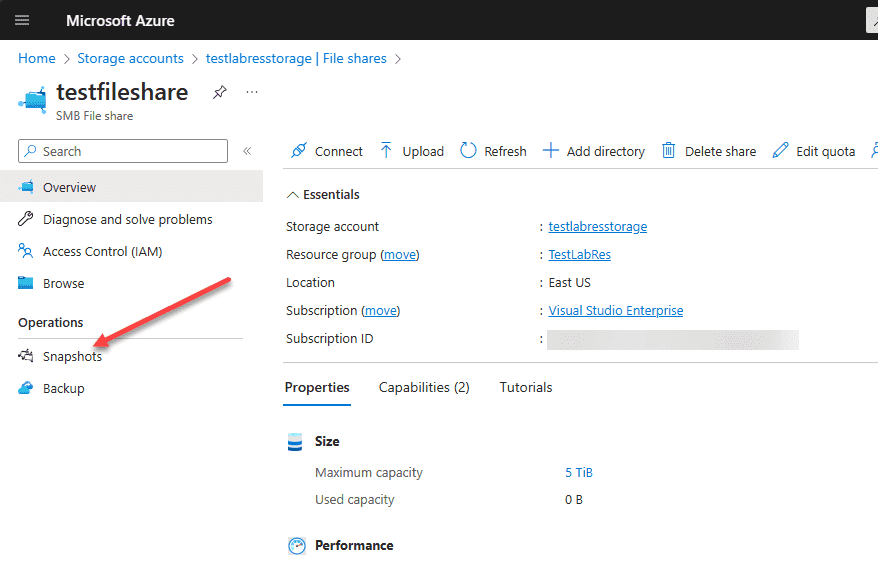 Configure Snapshots