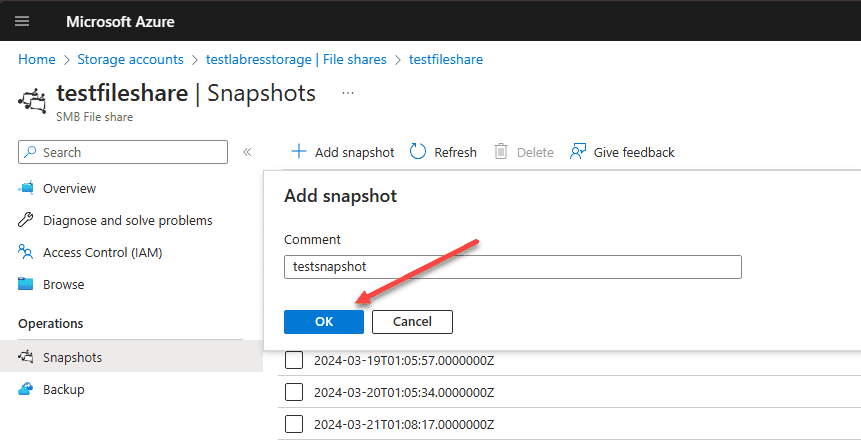 Configure Snapshots