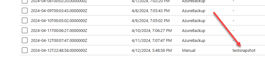 Configure Snapshots