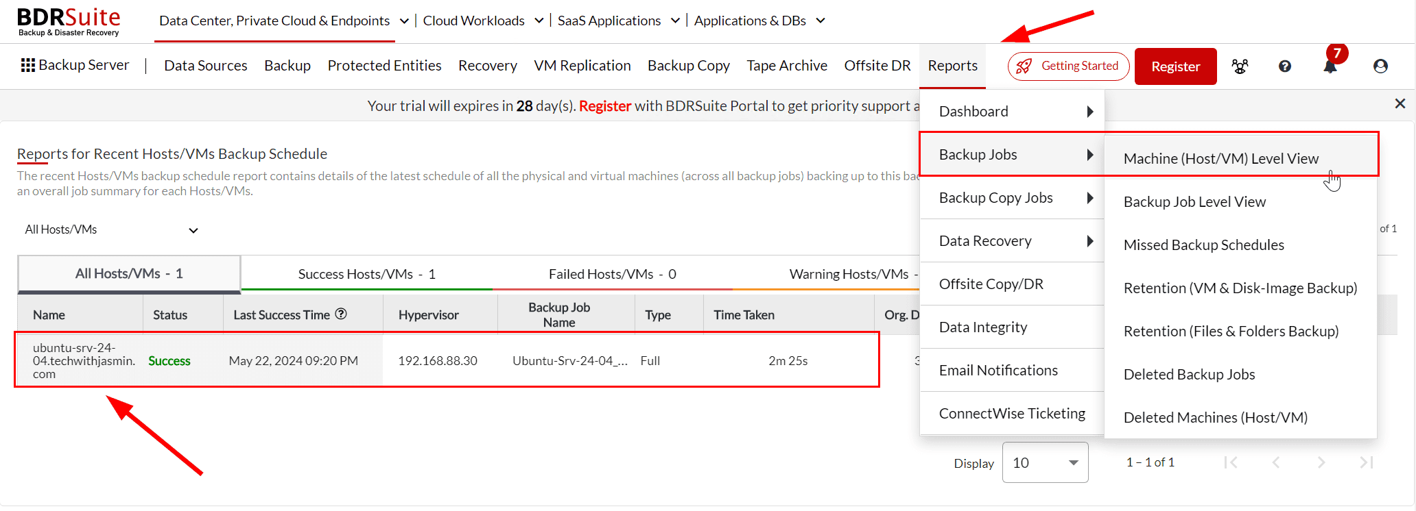 Linux Backup workload