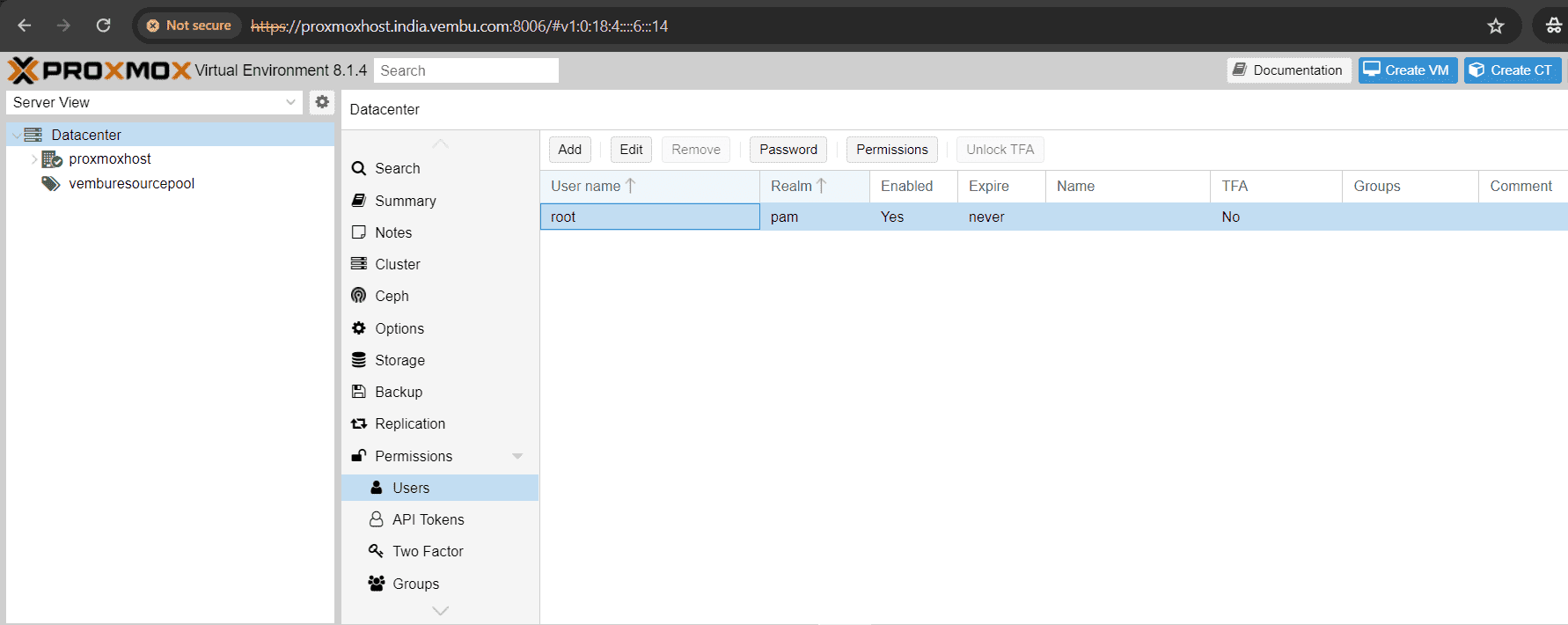 User and Permission Management in Proxmox VE