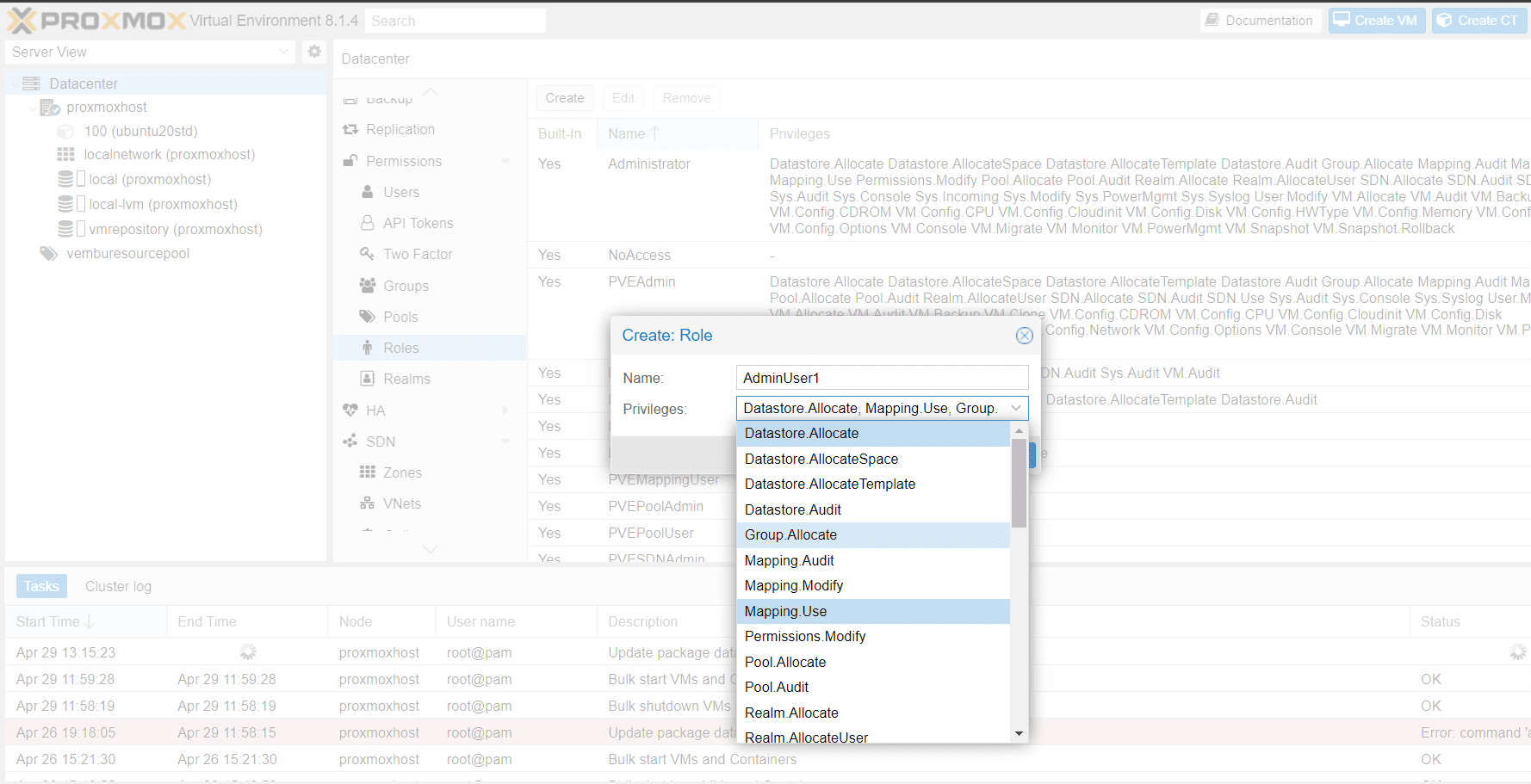 User and Permission Management in Proxmox VE