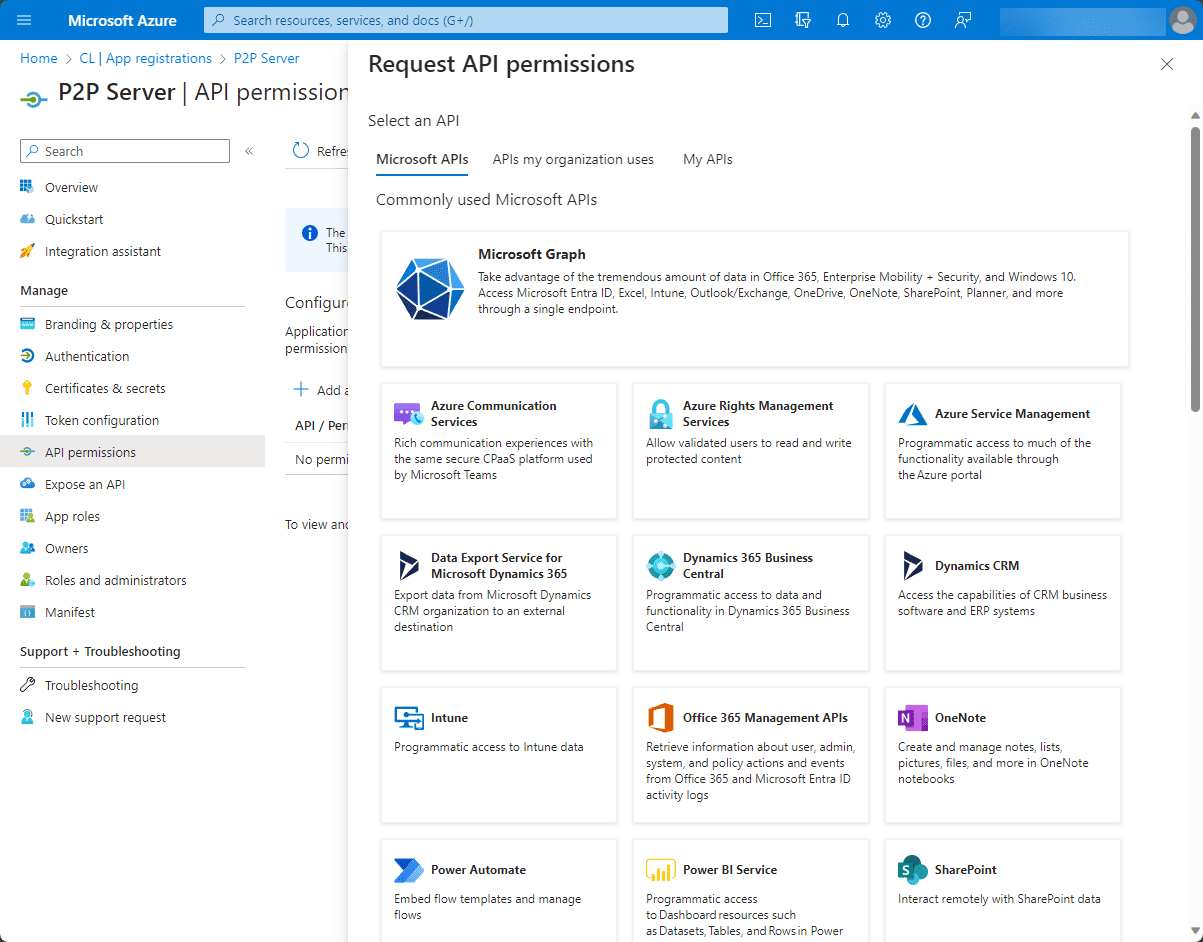 Azure App Registration Permissions