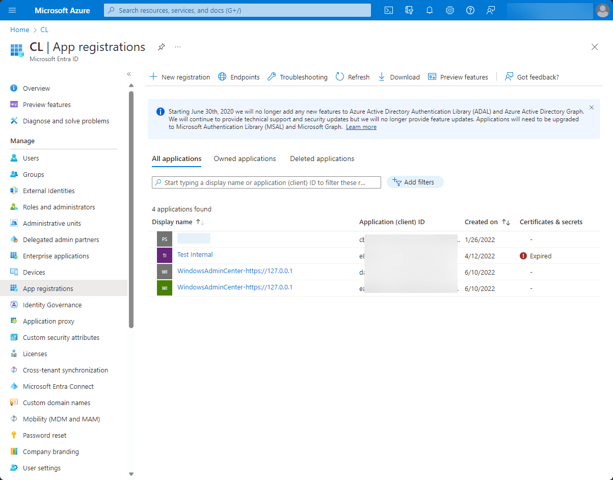 Azure App Registration Permissions