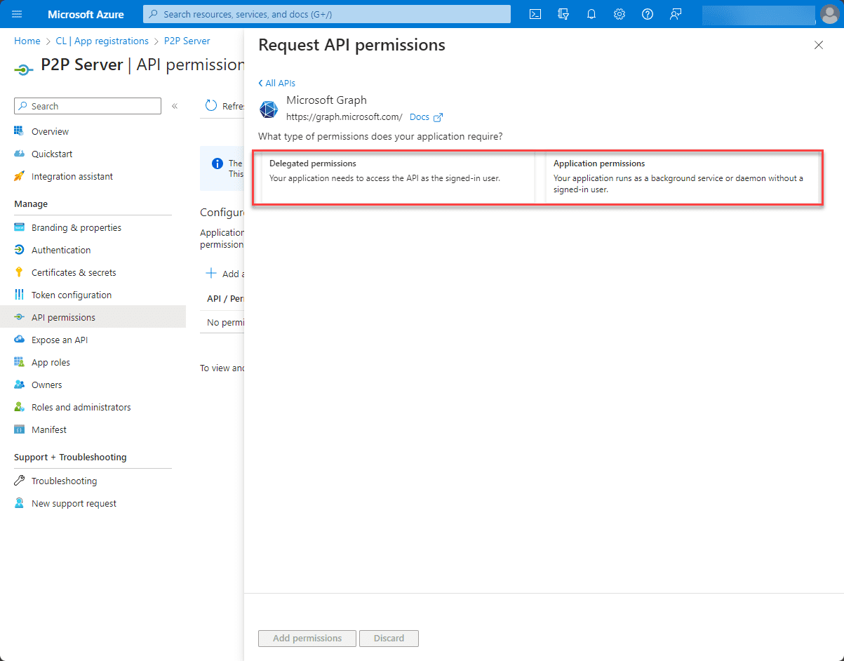 Azure App Registration Permissions