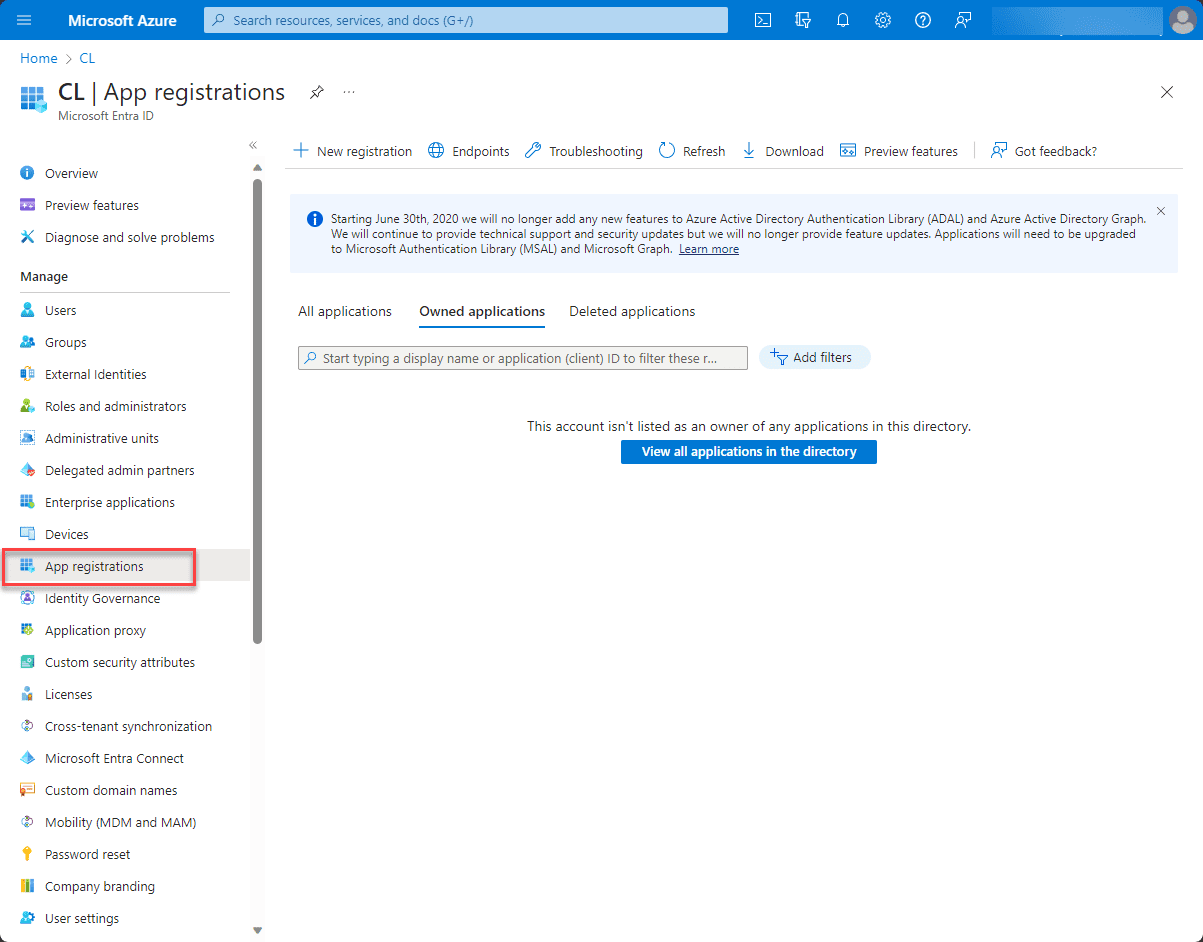 Azure App Registration Permissions