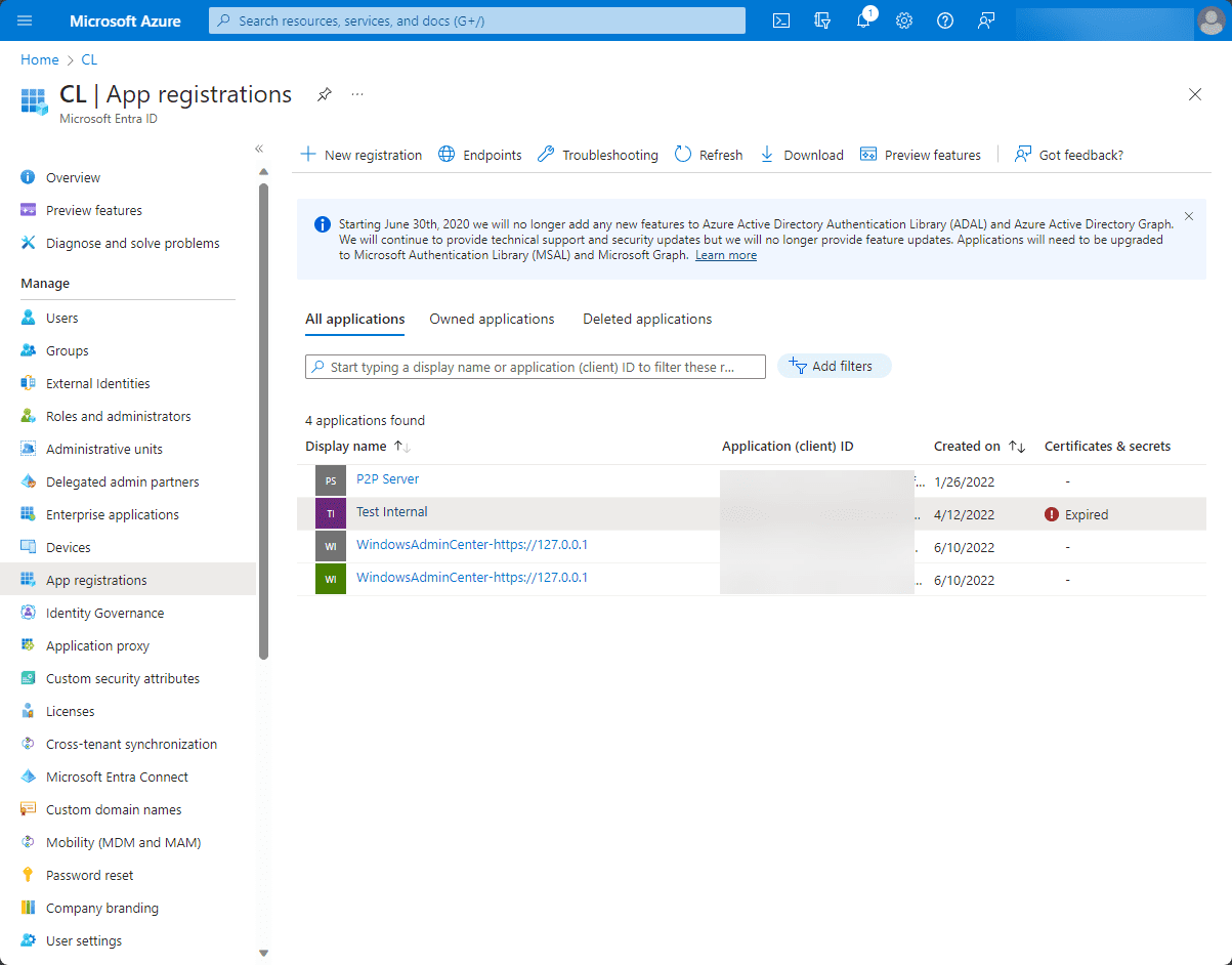 Azure App Registration Permissions