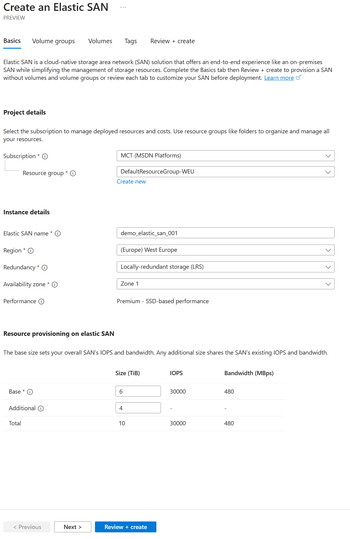 Deploying Azure Elastic SAN