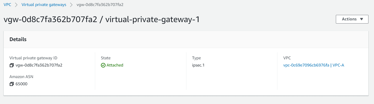 AWS site to site VPN