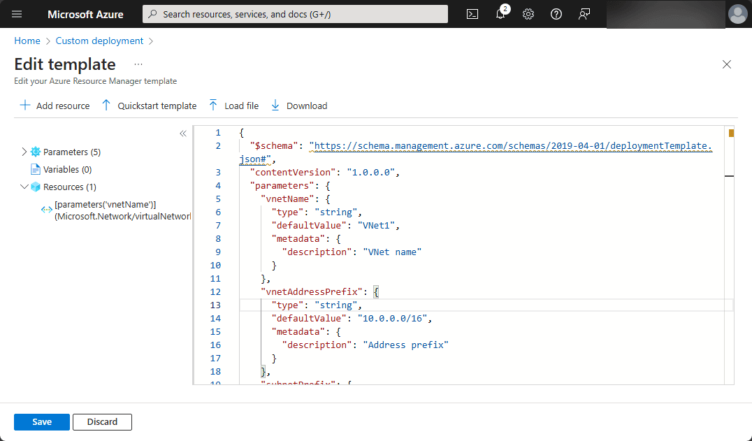 Defining your template using custom code