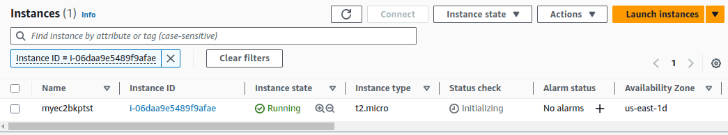 AWS EC2 Instance using EC2 Snapshots