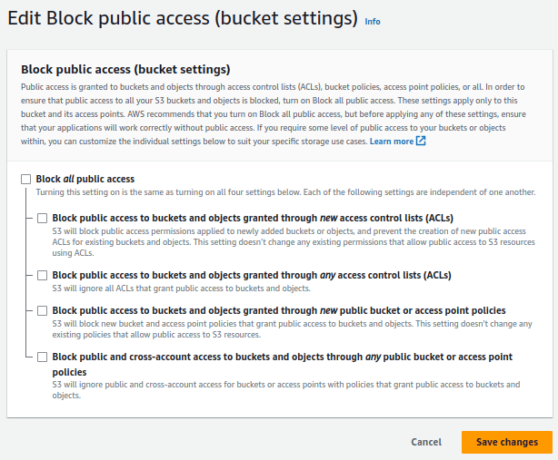 hosting a static website on amazon s3