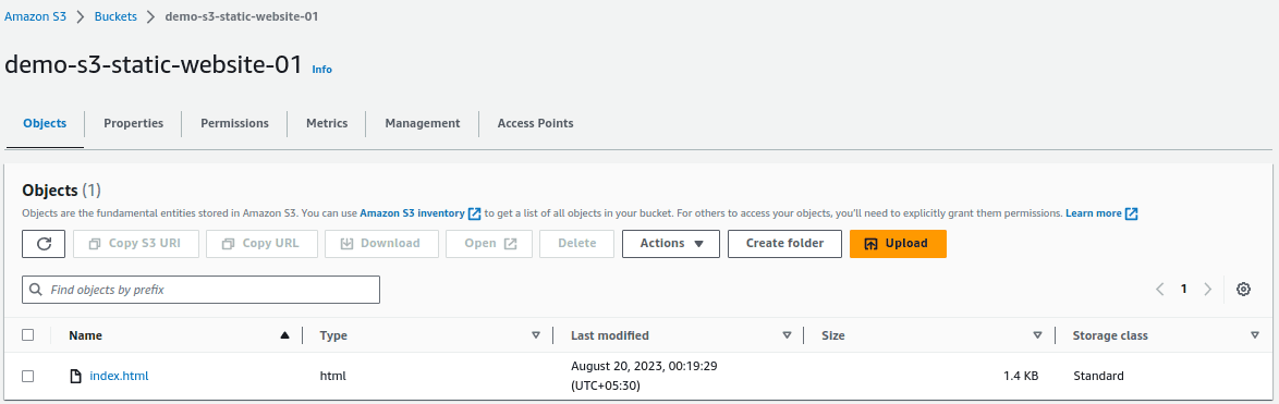 how to host a static website on aws s3