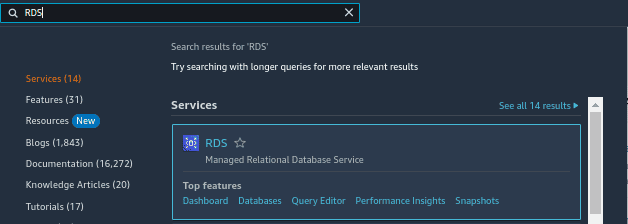 aws rds db