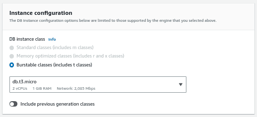 AWS RDS Postgresql DB