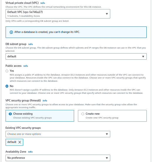 AWS RDS Postgresql DB