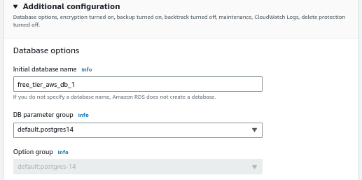 AWS RDS Postgresql DB